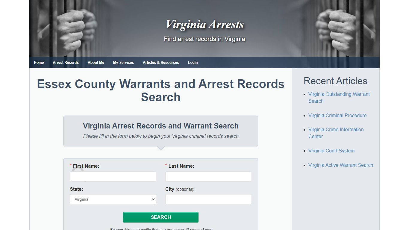 Essex County Warrants and Arrest Records Search - Virginia Arrests